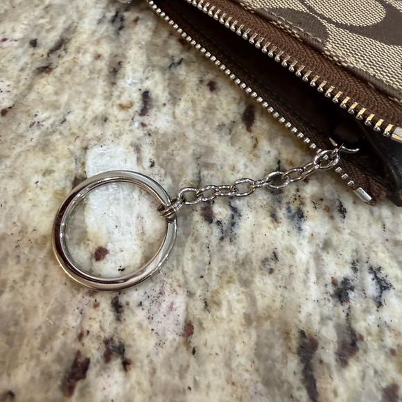 Coach Brown and Beige Signature Pouch - Picture 6 of 9